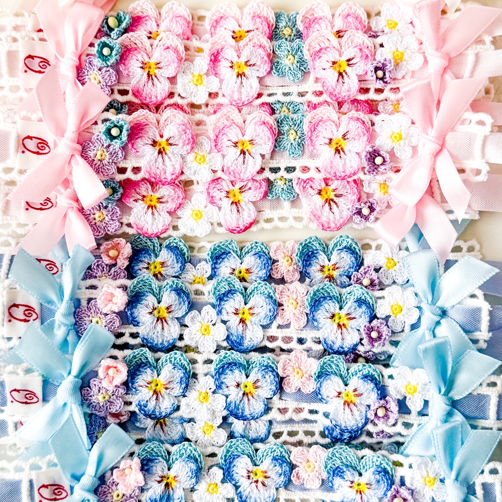 【ぬい用】ビオラの花冠ヘッドドレス
