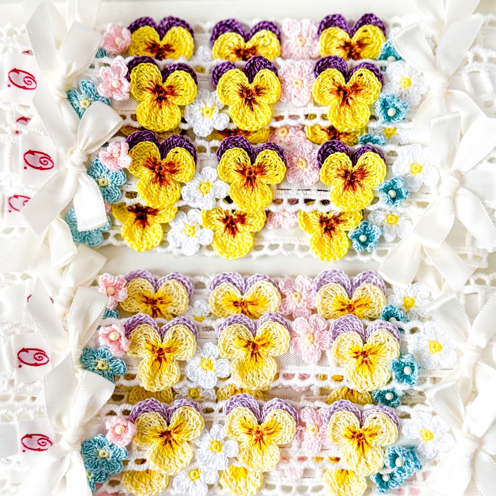 【ぬい用】ビオラの花冠ヘッドドレス