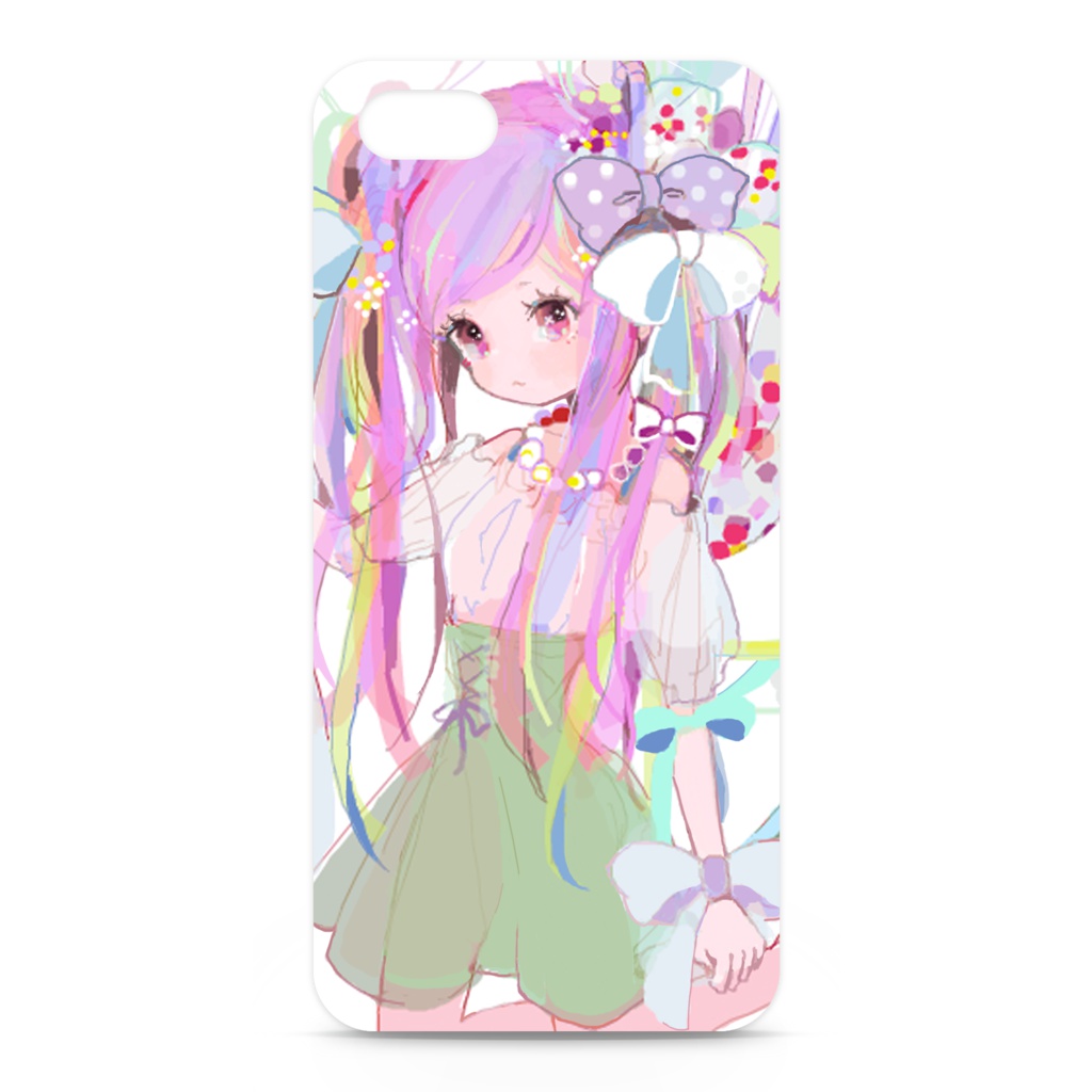 少女(リボン)iPhoneケース