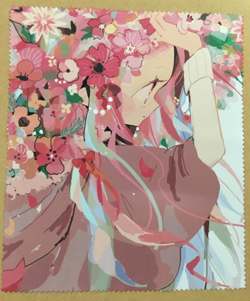 盛り花ガール(ピンク)マイクロファイバー