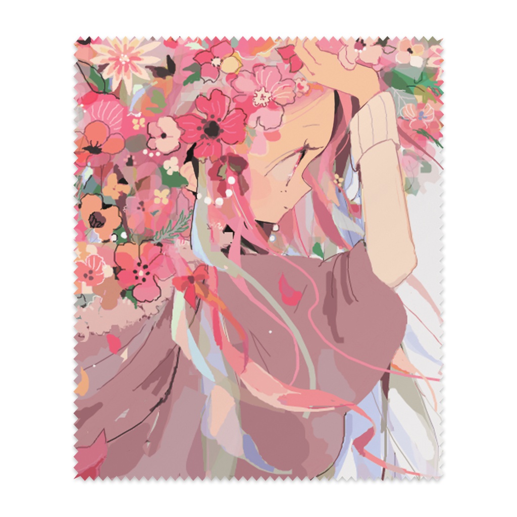 盛り花ガール（ピンク）マイクロファイバー
