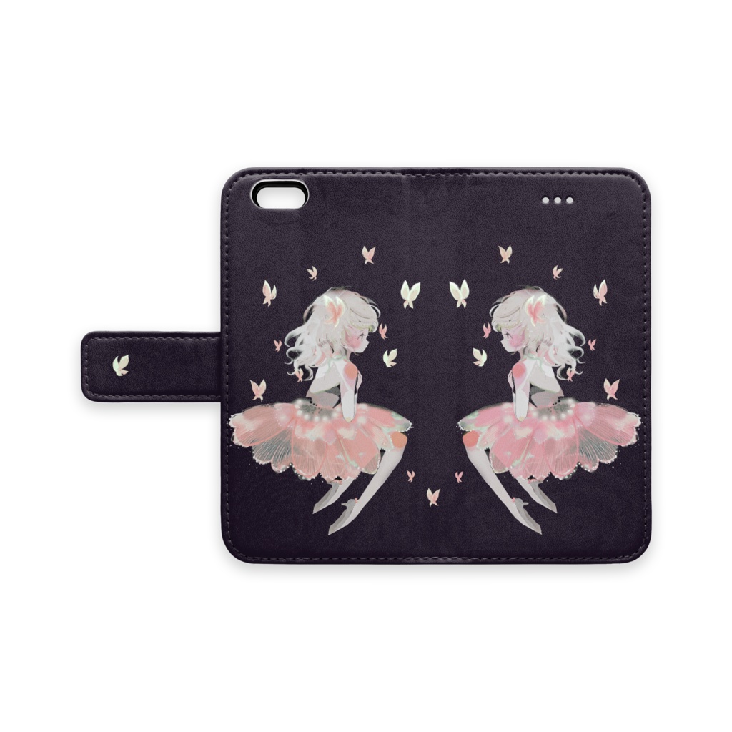 お花ドレス　手帳型iPhoneケース
