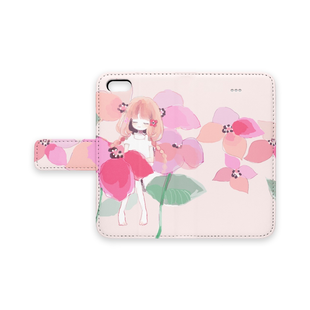 少女（Pink）手帳型iPhoneケース