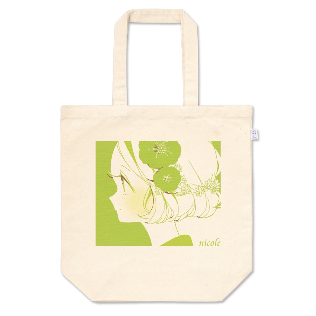 少女(Green)トートバッグ