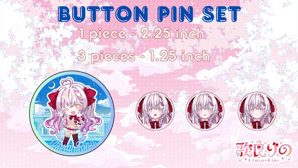 歌良りののアクリルスタンド+缶バッチセット