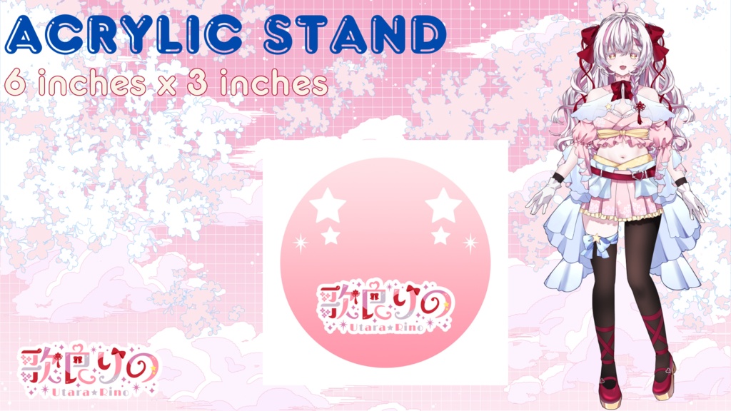 歌良りののアクリルスタンド+缶バッチセット