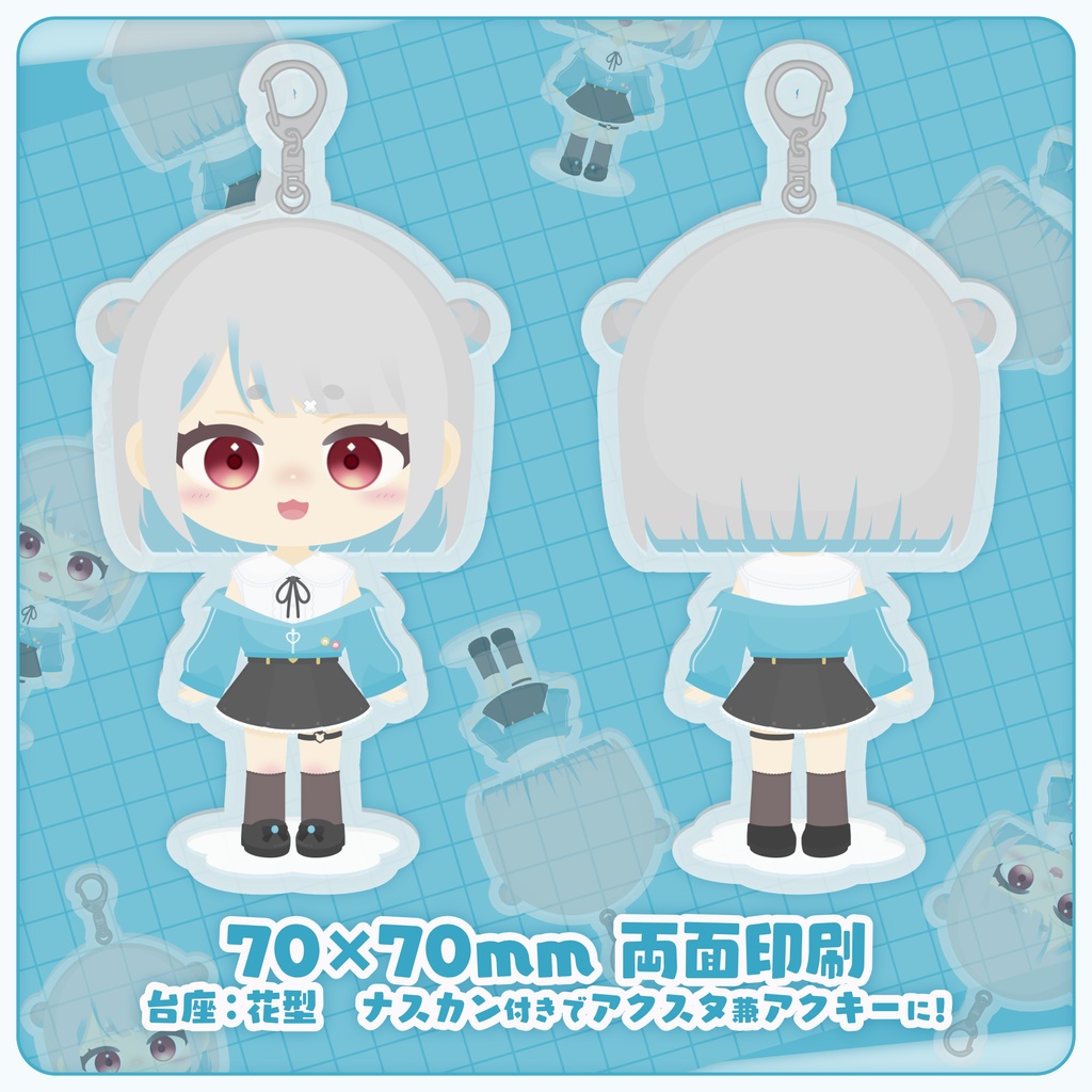 【セール中】よてに画伯作!両面印刷デフォルメアクスタ【水豹よてに 2周年記念グッズ】