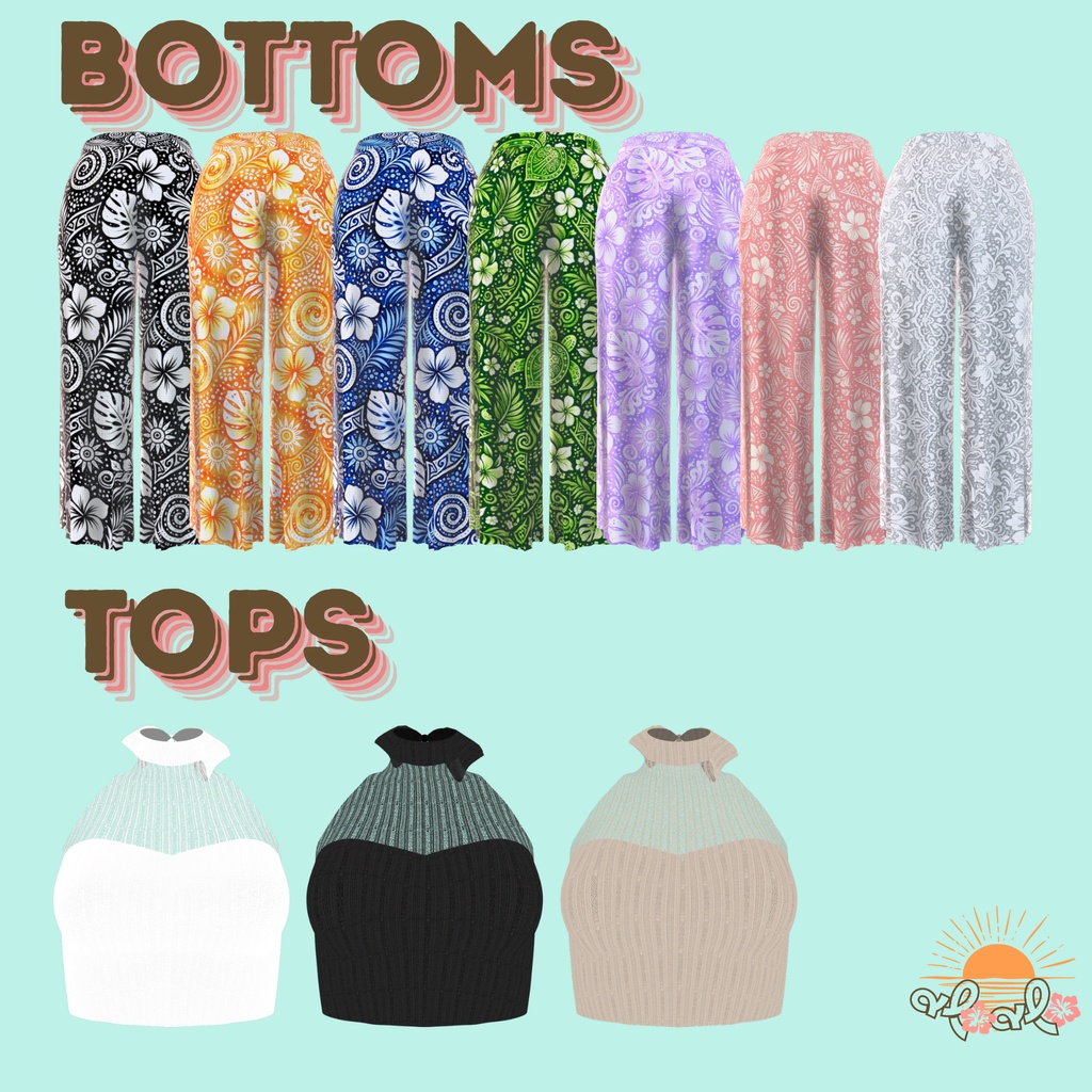 !無料!🌺ALOHA🌺リゾート スタイル🏖️【VRChat向け衣装モデル】