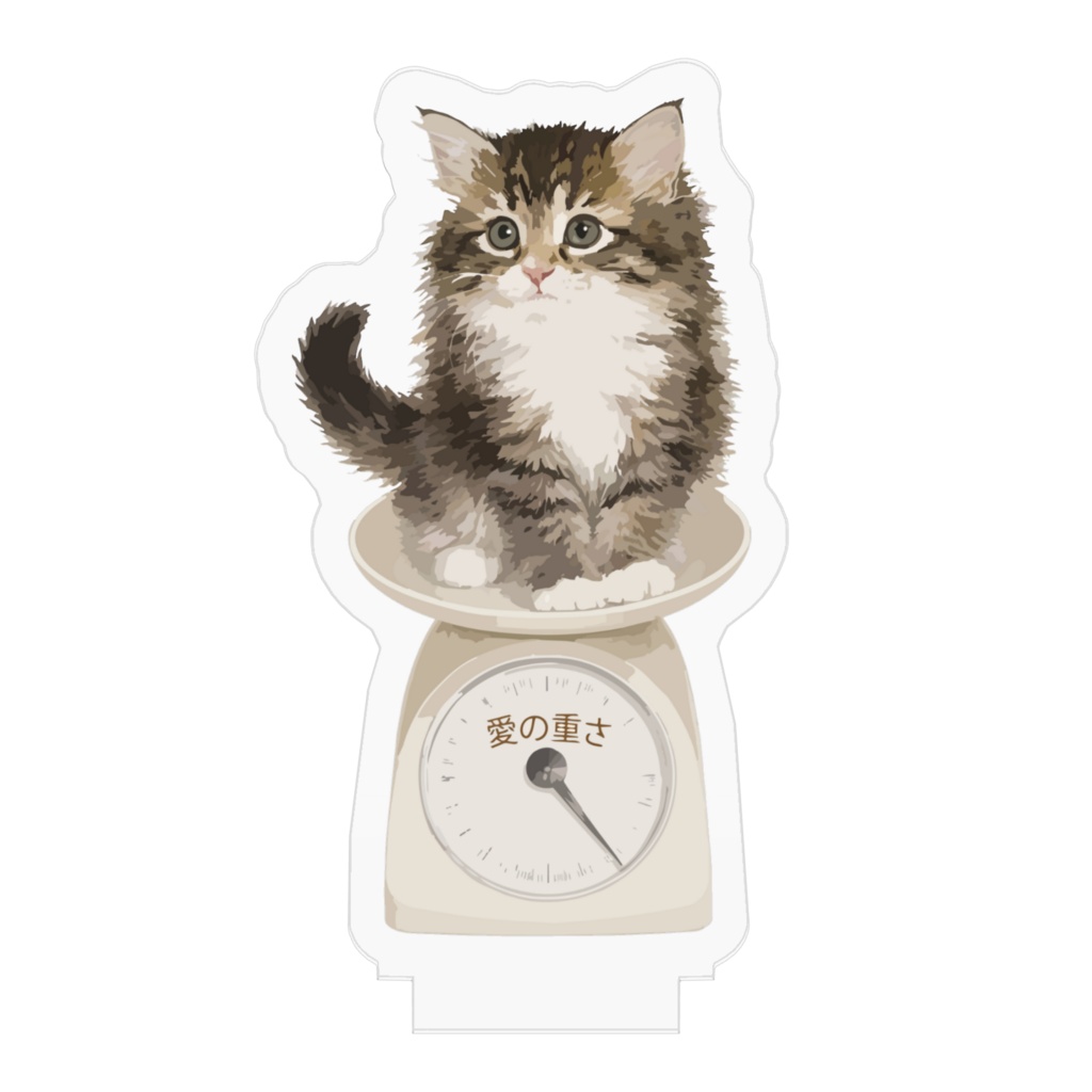 愛の重さ 猫フィギア