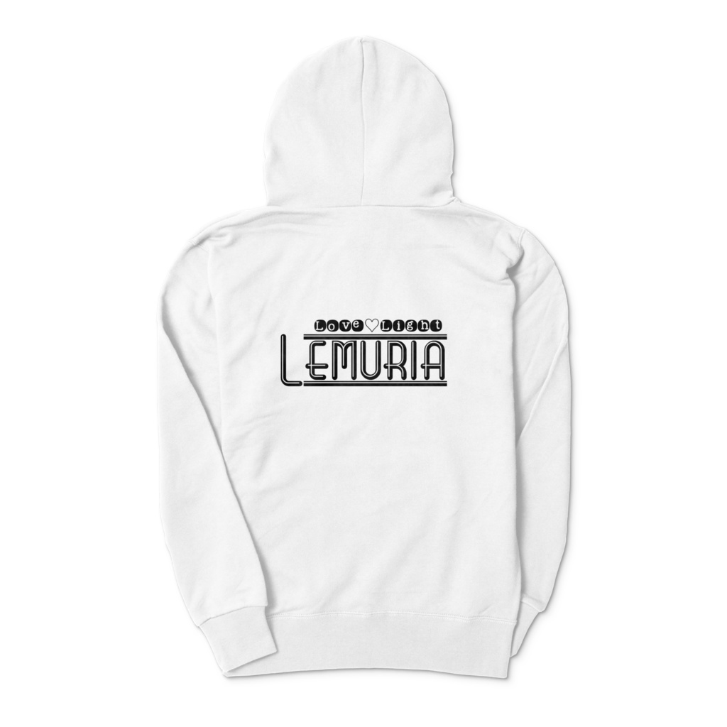 Lemuriaパーカージップ ホワイト3