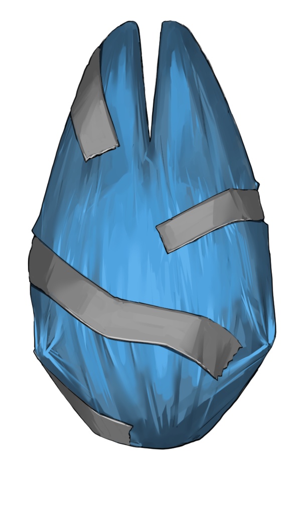 お面ステッカー　ブルーシート