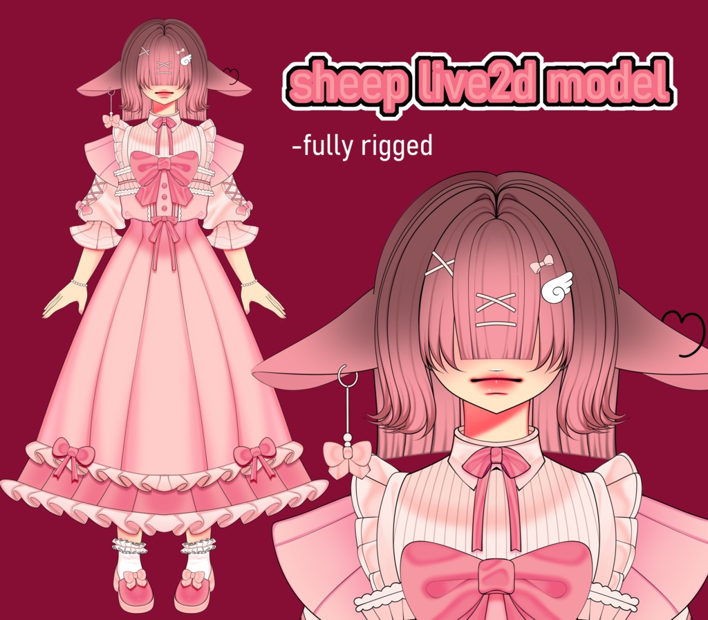 Sheep live2d VTuber model [fully rigged]