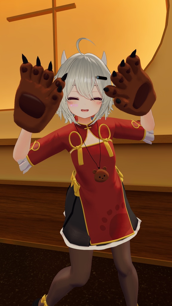 【半額セール中!】クマッちゃいな!/BearChinaDress【VRChat想定衣装】