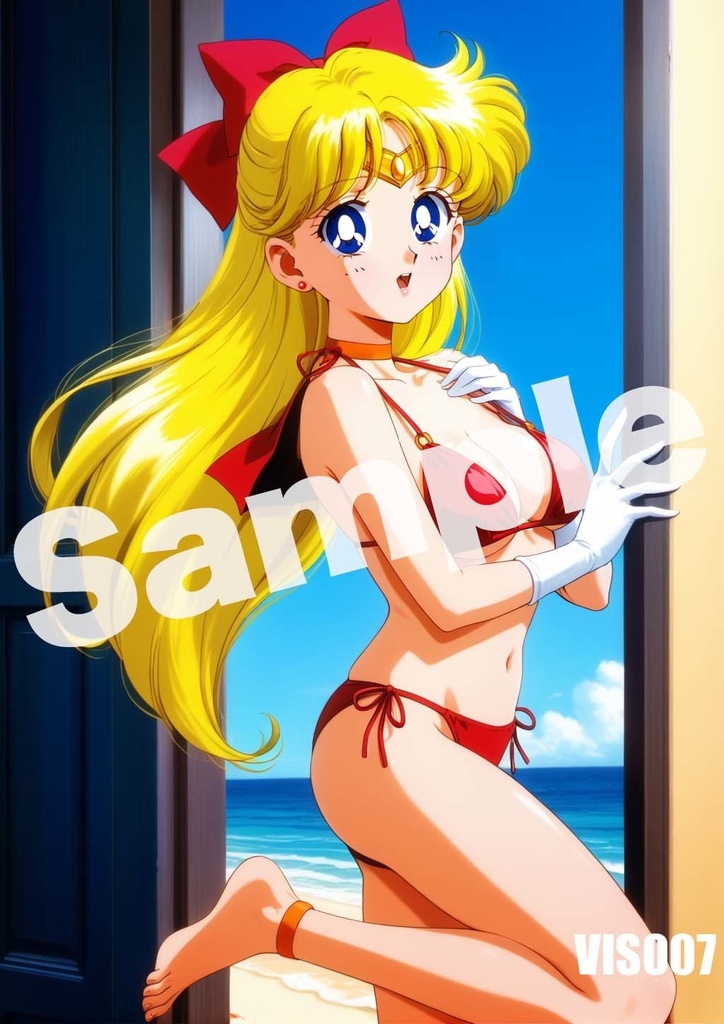 【セーラーヴィーナス】セーラームーン AI イラスト A4ポスター 高画質 ヌード 美人 水着 下着 巨乳 同人 コスプレ VIS001-011