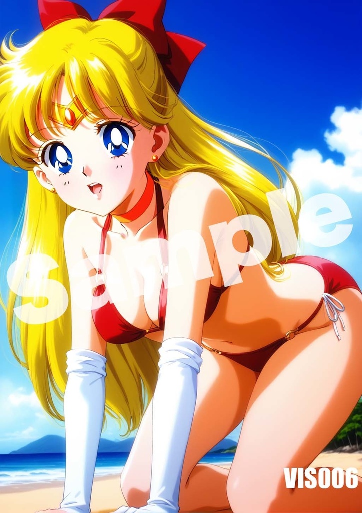 【セーラーヴィーナス】セーラームーン AI イラスト A4ポスター 高画質 ヌード 美人 水着 下着 巨乳 同人 コスプレ VIS001-011
