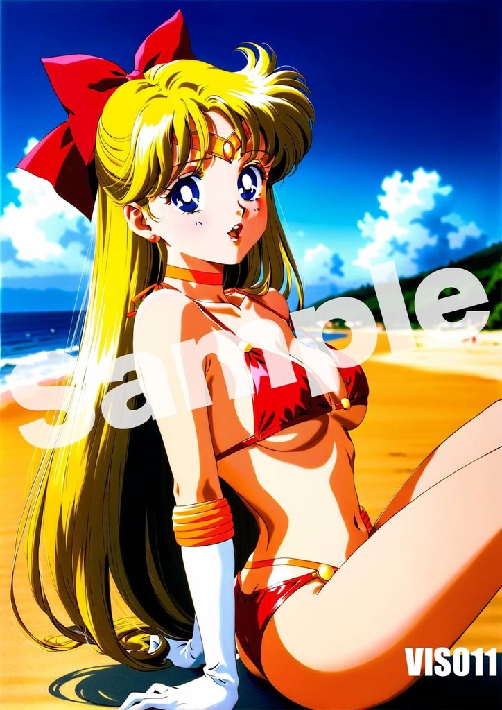 【セーラーヴィーナス】セーラームーン AI イラスト A4ポスター 高画質 ヌード 美人 水着 下着 巨乳 同人 コスプレ VIS001-011