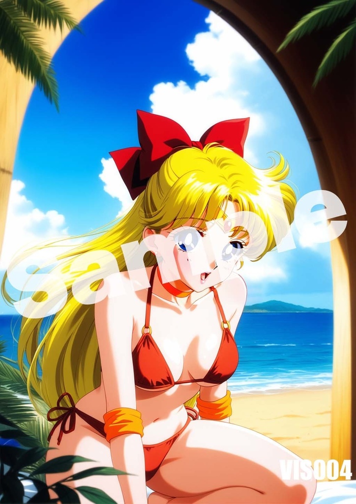 【セーラーヴィーナス】セーラームーン AI イラスト A4ポスター 高画質 ヌード 美人 水着 下着 巨乳 同人 コスプレ VIS001-011