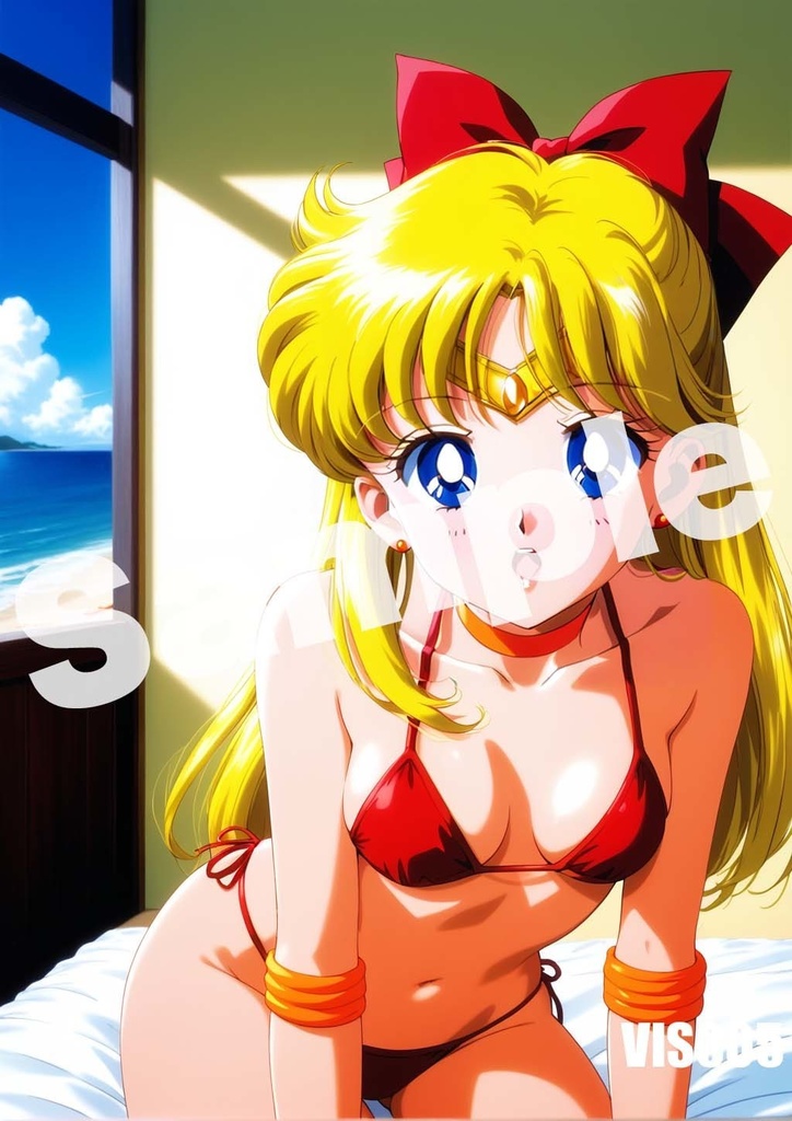 【セーラーヴィーナス】セーラームーン AI イラスト A4ポスター 高画質 ヌード 美人 水着 下着 巨乳 同人 コスプレ VIS001-011