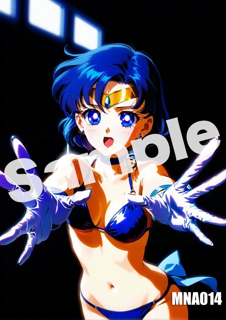 【セーラーマーキュリー】セーラームーン AI イラスト A4ポスター 高画質 ヌード 美人 水着 下着 巨乳 同人 コスプレ MNA001-020