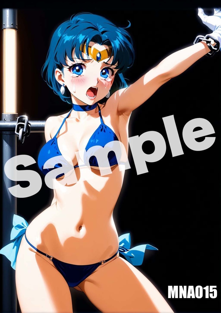 【セーラーマーキュリー】セーラームーン AI イラスト A4ポスター 高画質 ヌード 美人 水着 下着 巨乳 同人 コスプレ MNA001-020