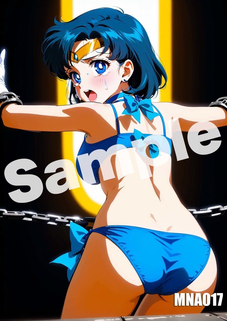 【セーラーマーキュリー】セーラームーン AI イラスト A4ポスター 高画質 ヌード 美人 水着 下着 巨乳 同人 コスプレ MNA001-020