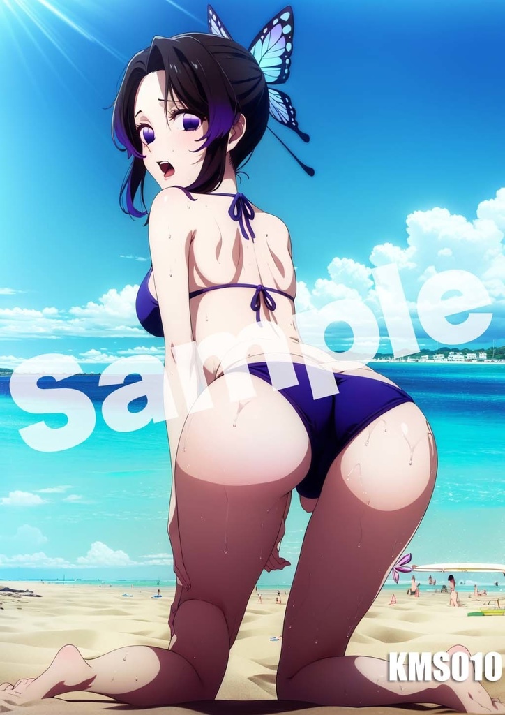 【胡蝶しのぶ】鬼滅の刃 AI イラスト A4ポスター 高画質 ヌード 美人 水着 下着 巨乳 同人 コスプレ KMS001-010
