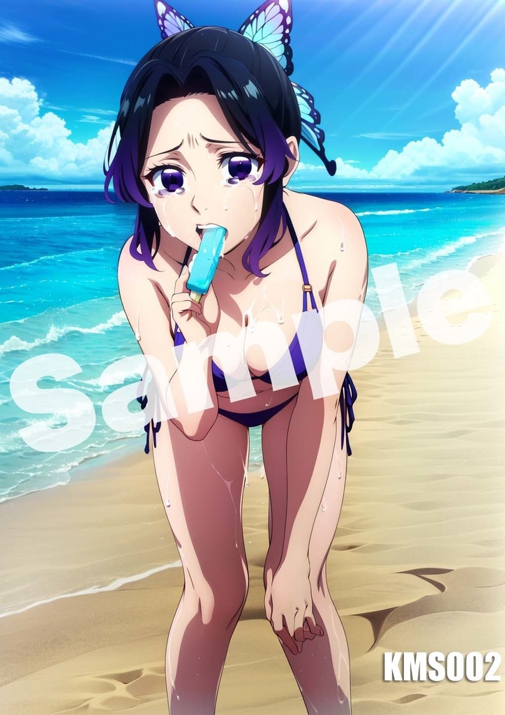 【胡蝶しのぶ】鬼滅の刃 AI イラスト A4ポスター 高画質 ヌード 美人 水着 下着 巨乳 同人 コスプレ KMS001-010