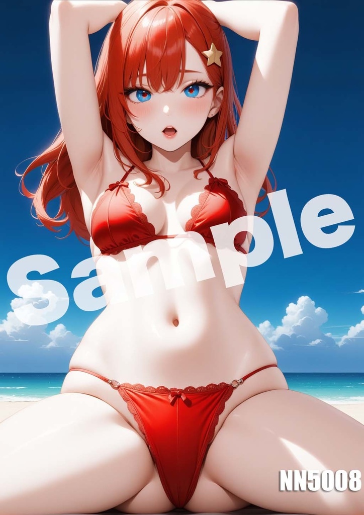 【中野五月】五等分の花嫁 AI イラスト A4ポスター 高画質 ヌード 美人 水着 下着 巨乳 同人 コスプレ NN5001-5015
