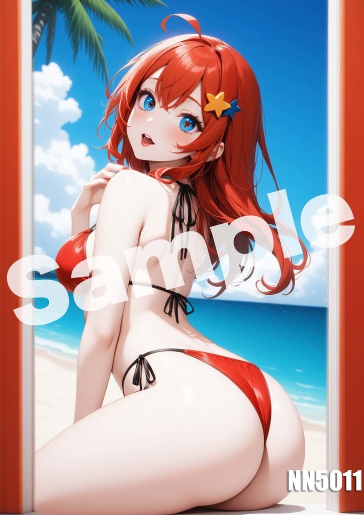 【中野五月】五等分の花嫁 AI イラスト A4ポスター 高画質 ヌード 美人 水着 下着 巨乳 同人 コスプレ NN5001-5015
