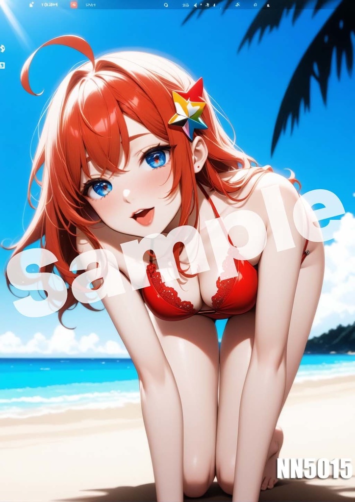 【中野五月】五等分の花嫁 AI イラスト A4ポスター 高画質 ヌード 美人 水着 下着 巨乳 同人 コスプレ NN5001-5015