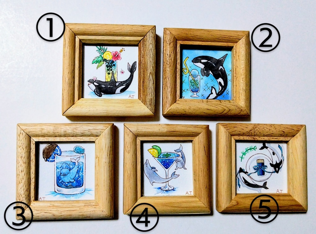 海洋生物のミニ原画