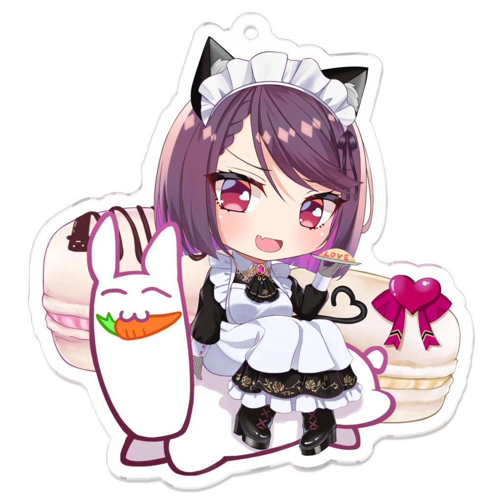 【非公式】郡道美玲メイド衣装アクキー（ネコミミver.）