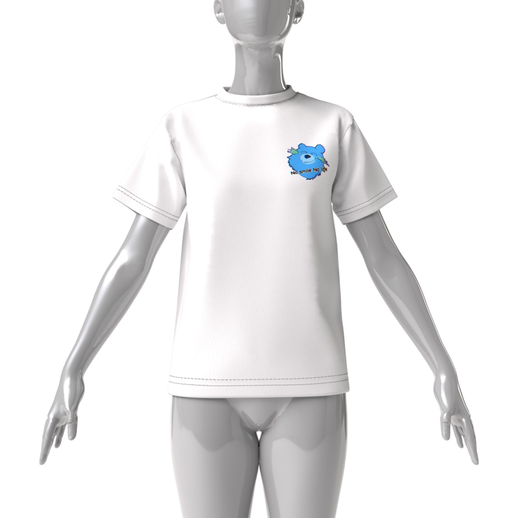 No smile No life Tシャツ-ビッグシルエットVer.-