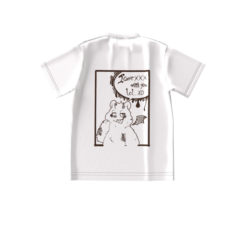 Devil Bear Tシャツ-ビッグシルエットTシャツ-3色展開