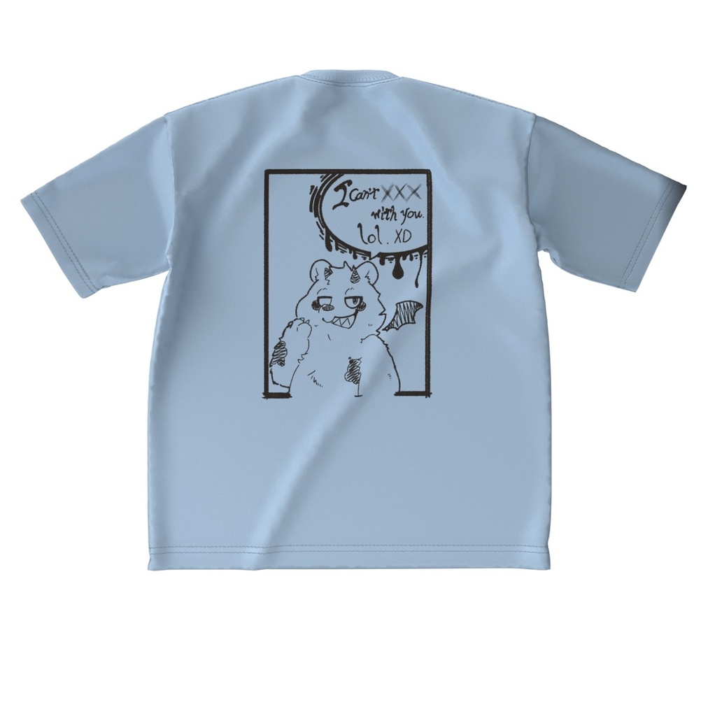 Devil Bear Tシャツ-ビッグシルエットTシャツ-3色展開