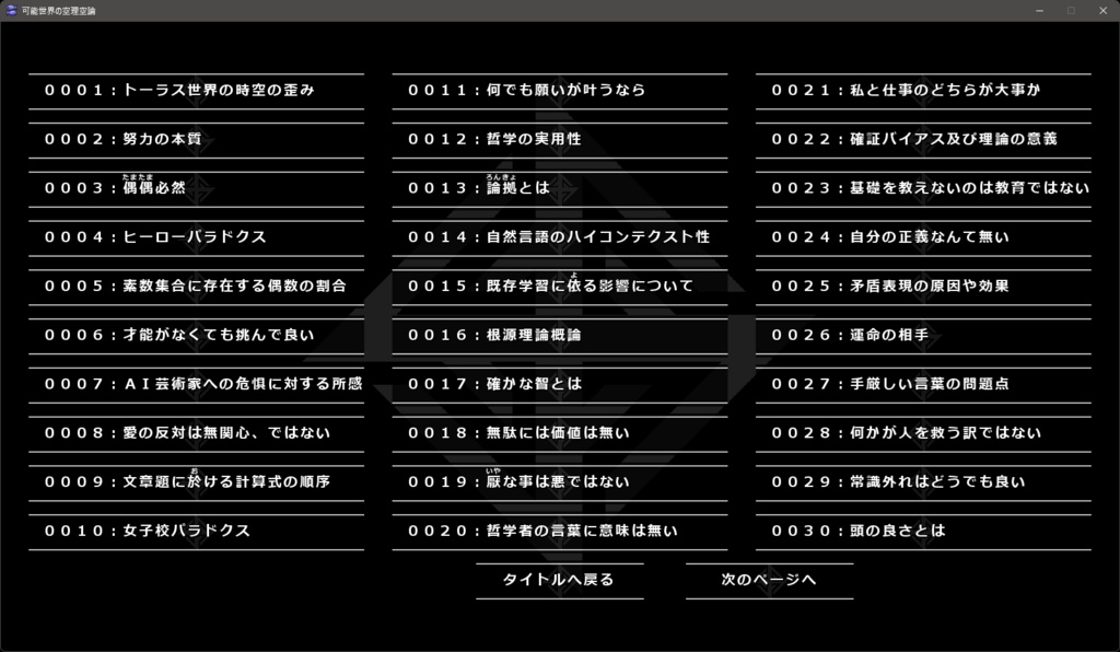 可能世界の空理空論