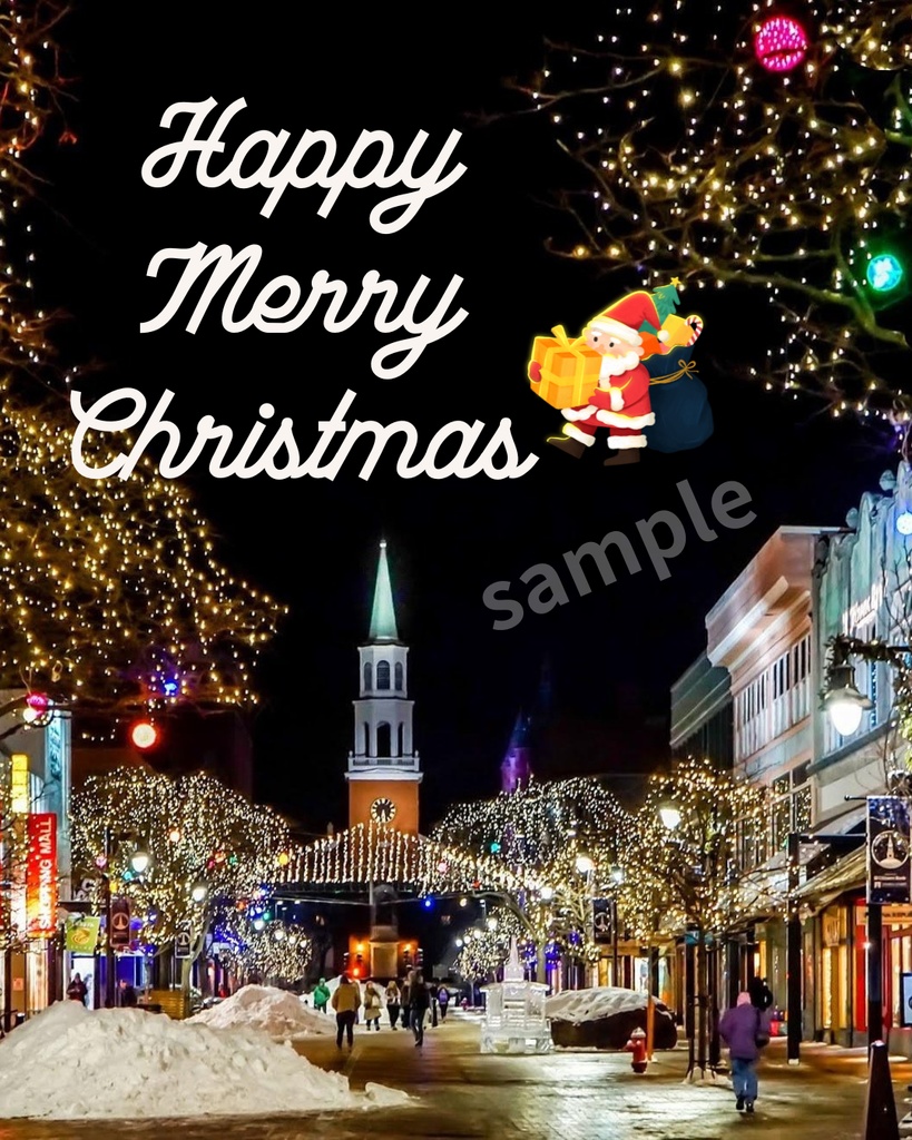 SNS投稿や印刷にも使える、クリスマスカード5枚セット!(PDFデータ)