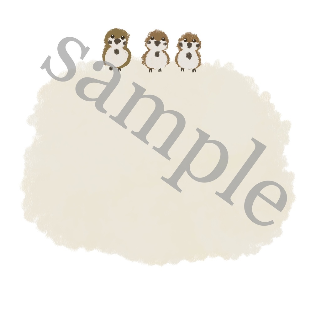 吹き出し風飛び出してるスズメ一家