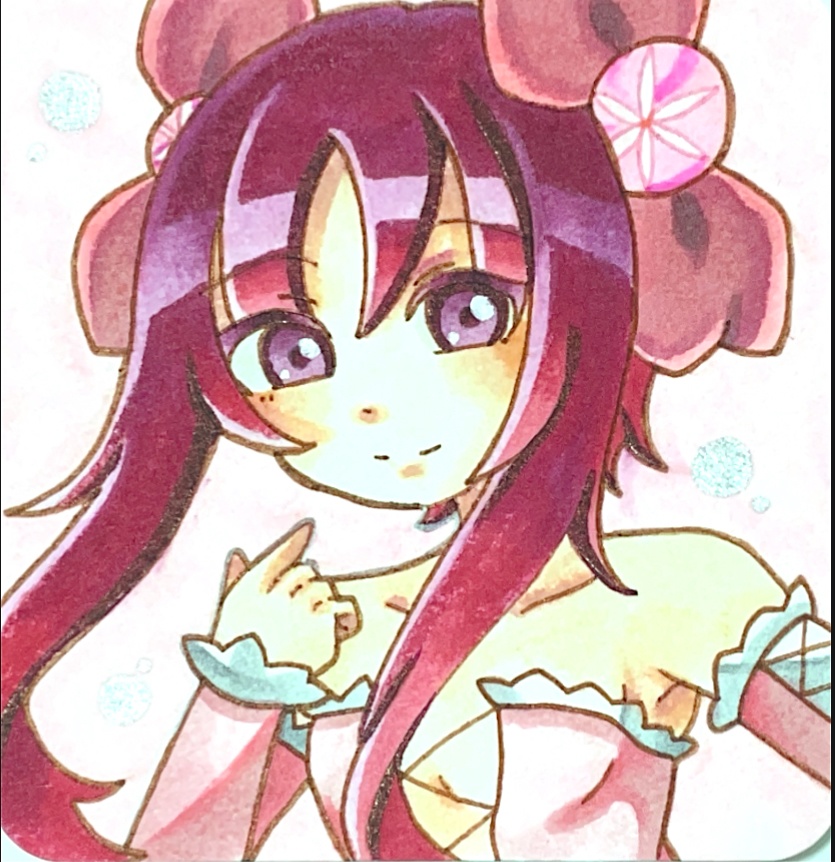一次創作 サーカス娘 原画/手のひらペーパー