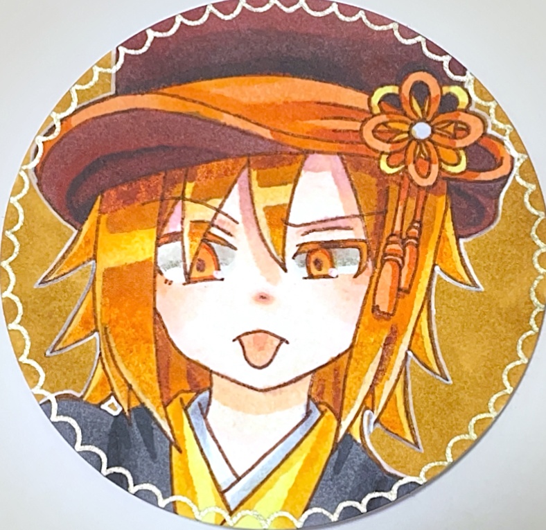 一次創作 帽子屋 原画/手のひらペーパー