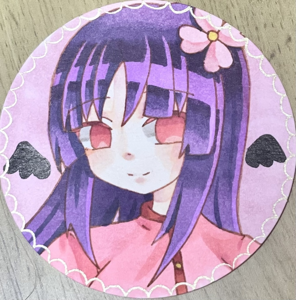 一次創作 巫女 原画/手のひらペーパー