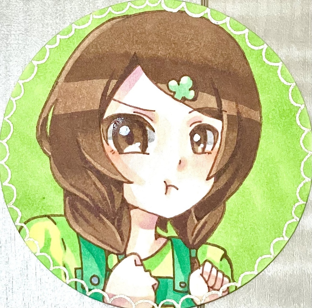 一次創作 村娘 原画/手のひらペーパー