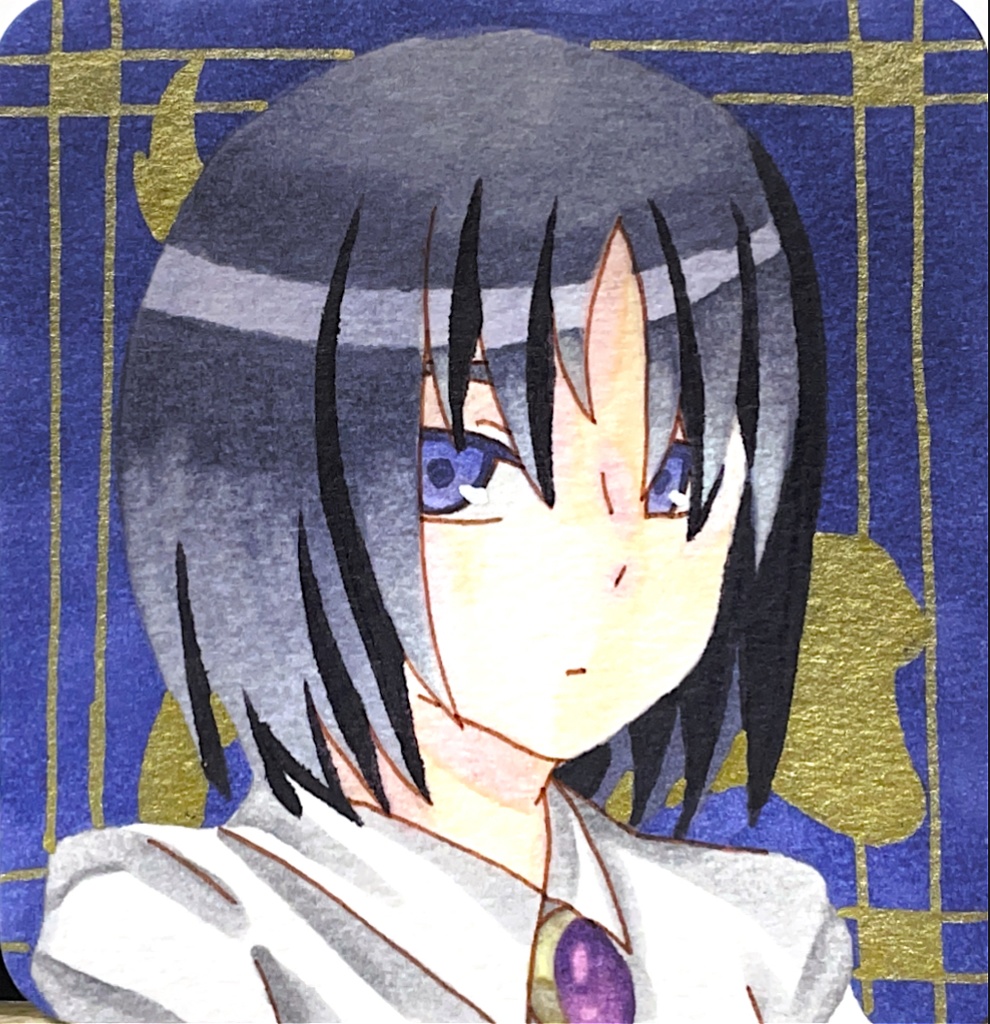 一次創作 嫉妬 原画/手のひらペーパー