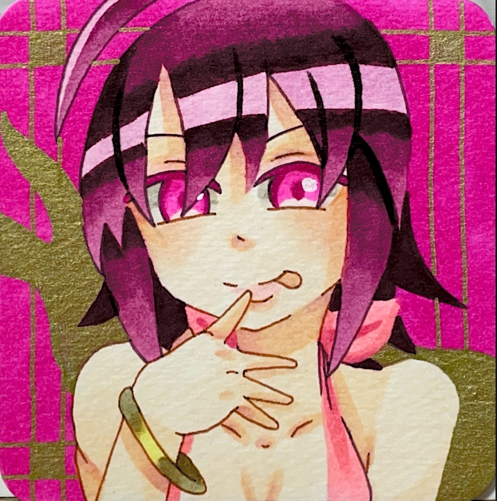 一次創作 色欲 原画/手のひらペーパー