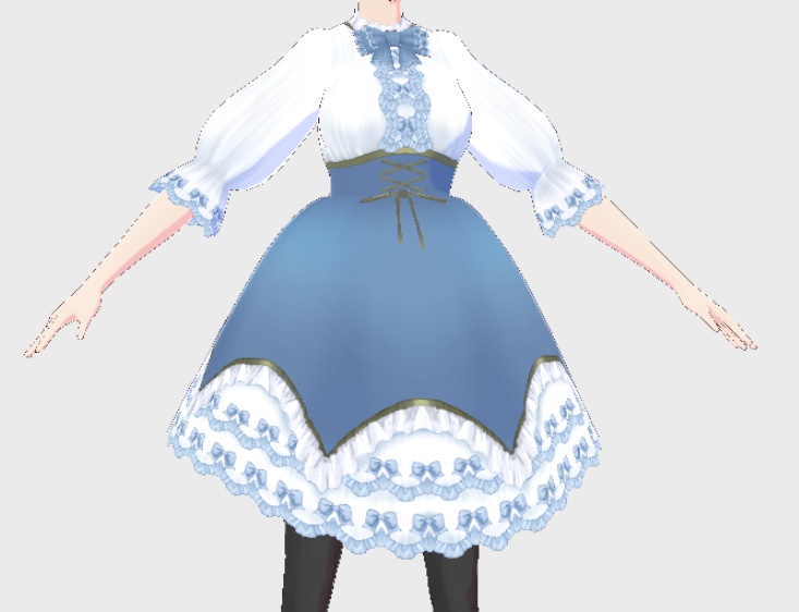 【無料版あり】ハイウェストリボンワンピース