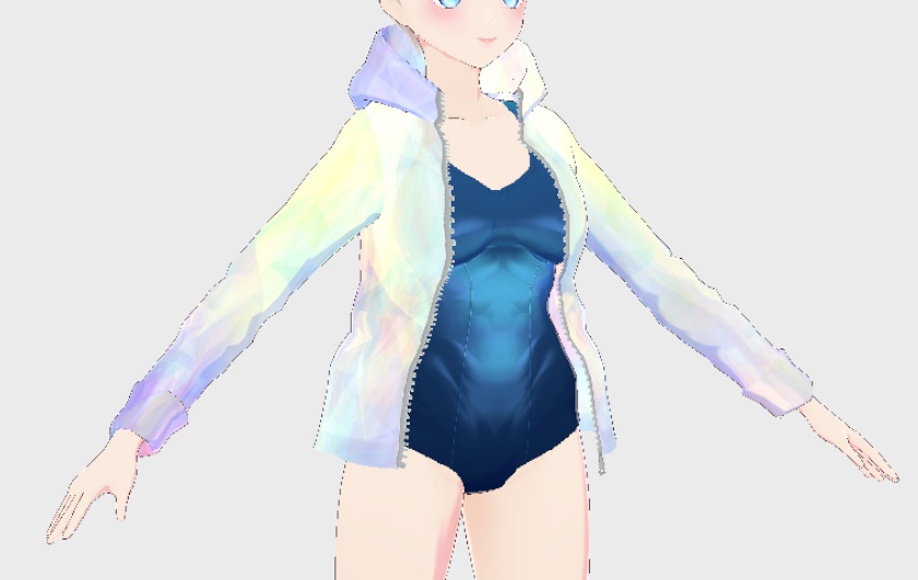 【無料】スクール水着　ラッシュガード付き