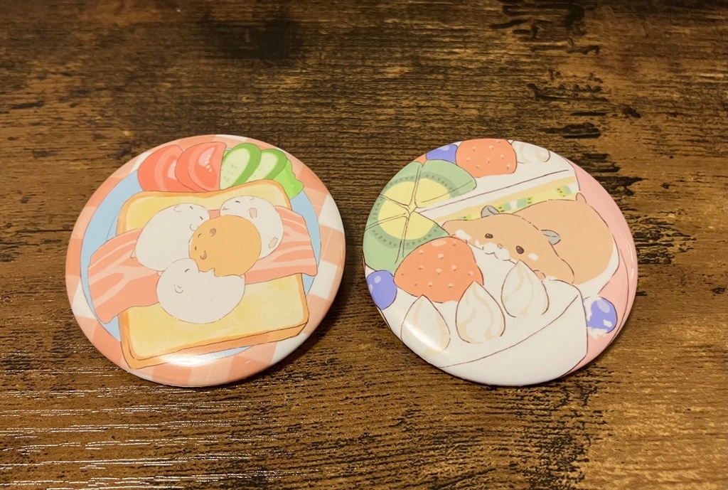 ハムスターたちの缶バッジ