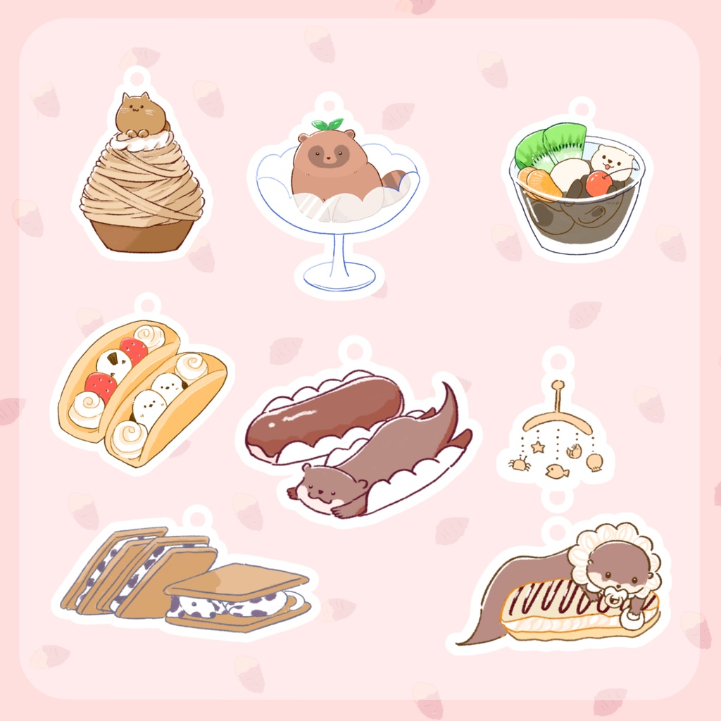 おいしいかくれんぼ - ぷくぷくおやつ - アクリルキーホルダー
