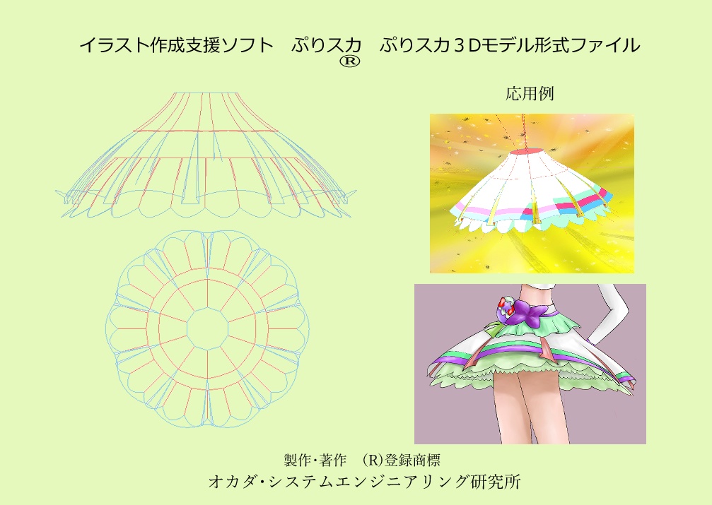 ぷりスカ(R)　３Dモデルファイル No.5 戦士トロピカルのスカート