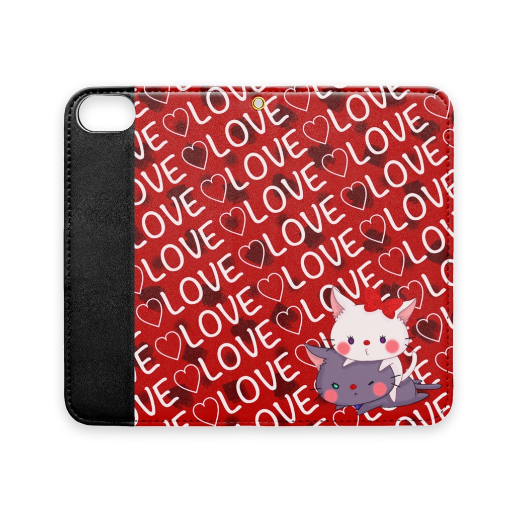 ᯒᯎ″❤︎ᯒᯎ″❤︎猫ちゃん iPhoneケース(ベルトなし) 全8種